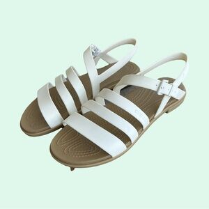 CROCS sandals, woman’s size 6, white sandals